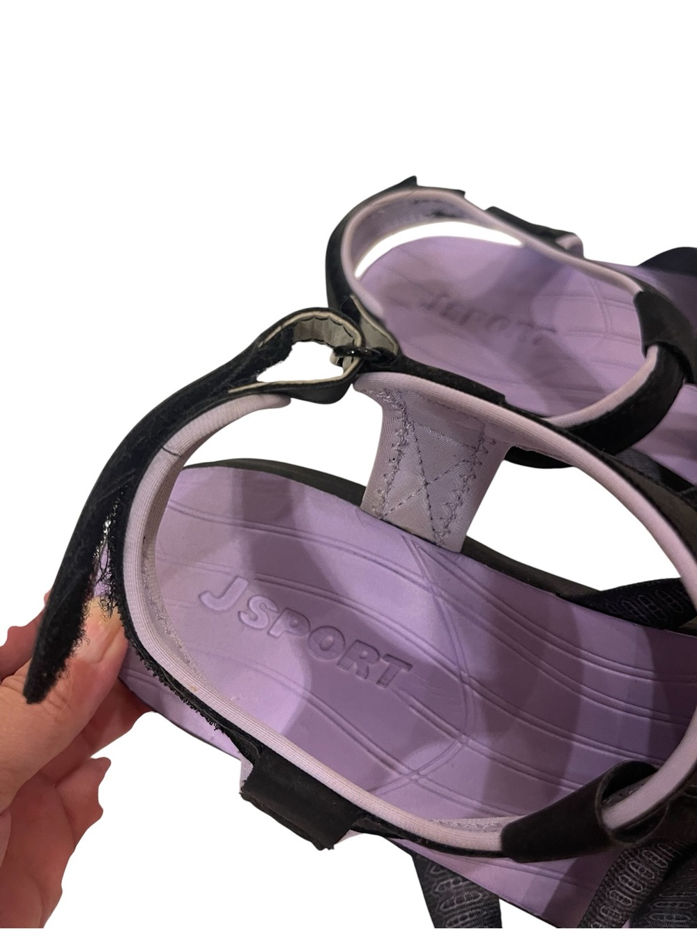 Women’s J Sport Kaia Purple Black Strappy Comfort Sandals - Picture 3 of 6